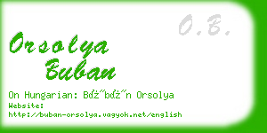 orsolya buban business card